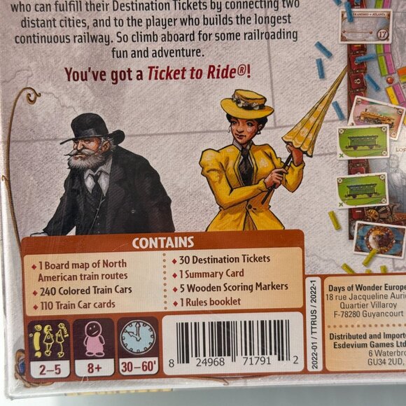 Ticket To Ride 15th Anniversary Edition Special Edition Days Of Wonder (Sealed) - Picture 6 of 6